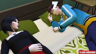 Japanese step sister fucks with her step piping hot step sibling for the first time