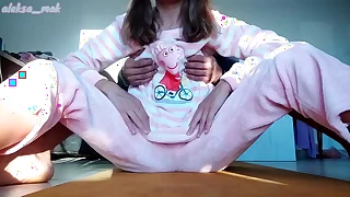 stepbrother hard jerking cunt with the addition of small gut stepsister in pajama
